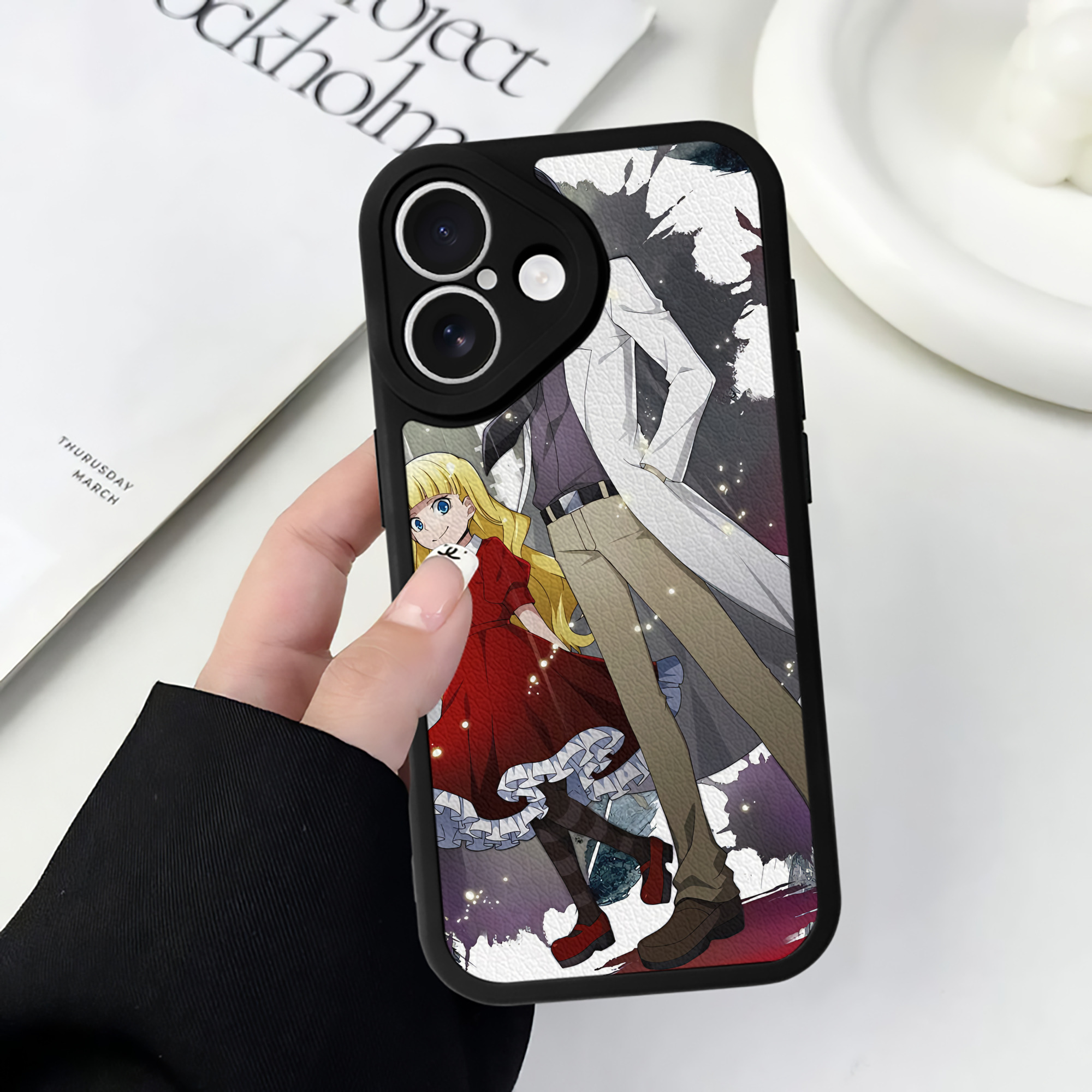 （画像用） 文豪ストレイドッグス Bungo Stray Dogs 【iPhone 16シリーズ対応】シリコンスマホケース（レザー調） 材質：シリコン